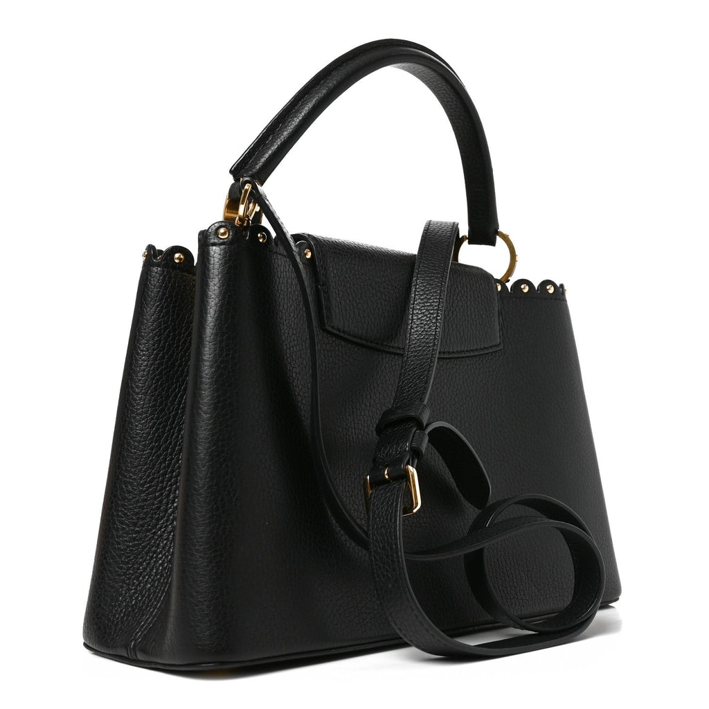 Taurillon Studded Capucines PM Black £¨ Direct shipment via from wholesalehk.shop