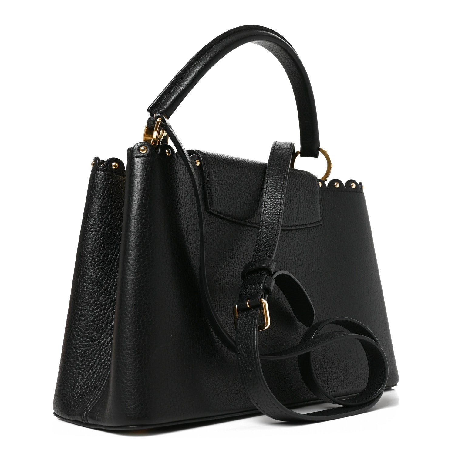 Taurillon Studded Capucines PM Black £¨ Direct shipment via from wholesalehk.shop