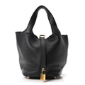 Taurillon Clemence Picotin Lock 18 PM Black £¨ Direct shipment via from wholesalehk.shop