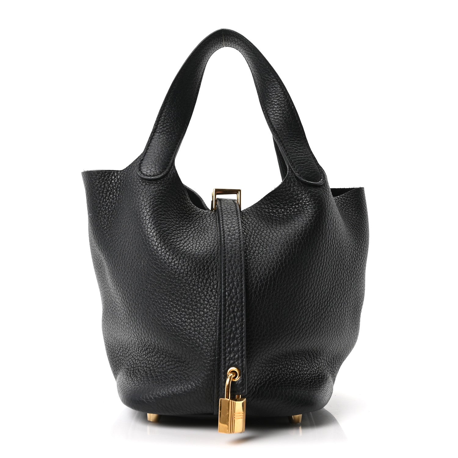 Taurillon Clemence Picotin Lock 18 PM Black £¨ Direct shipment via from wholesalehk.shop