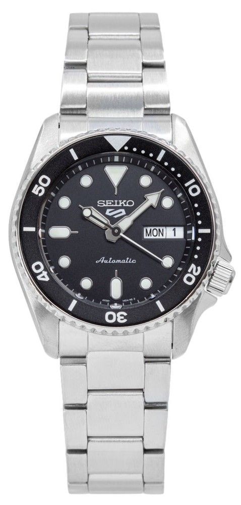 Seiko 5 Sports SKX Automatic Black Dial Silver Steel Strap Watch For Men - SRPK29K1 wholesalehk.shop