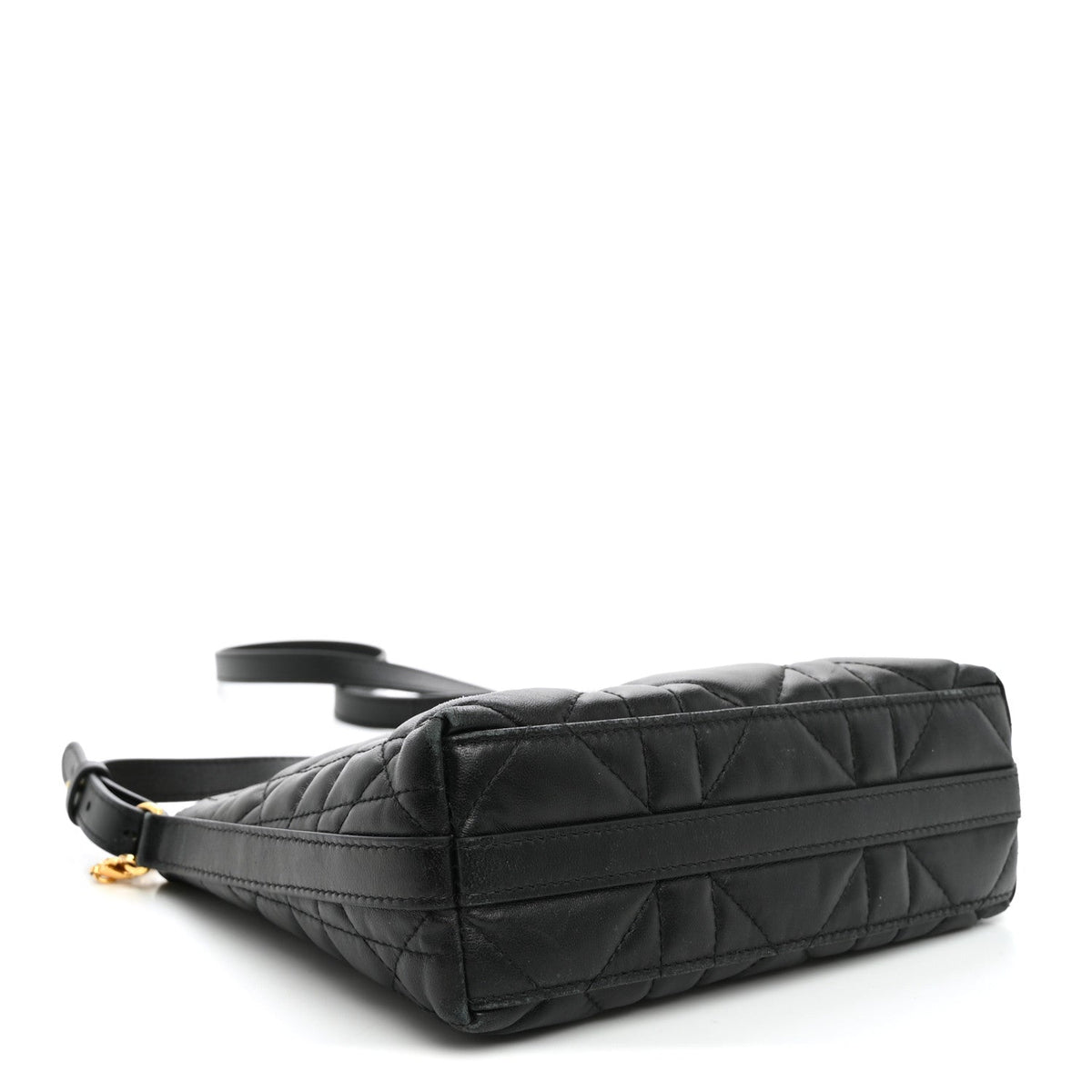 Calfskin Macrocannage Miss Caro Diorling Mini Bag with Chain Black wholesalehk.shop