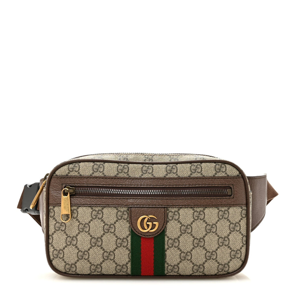 Soft GG Supreme Monogram Medium Ophidia Belt Bag Dark Brown wholesalehk.shop