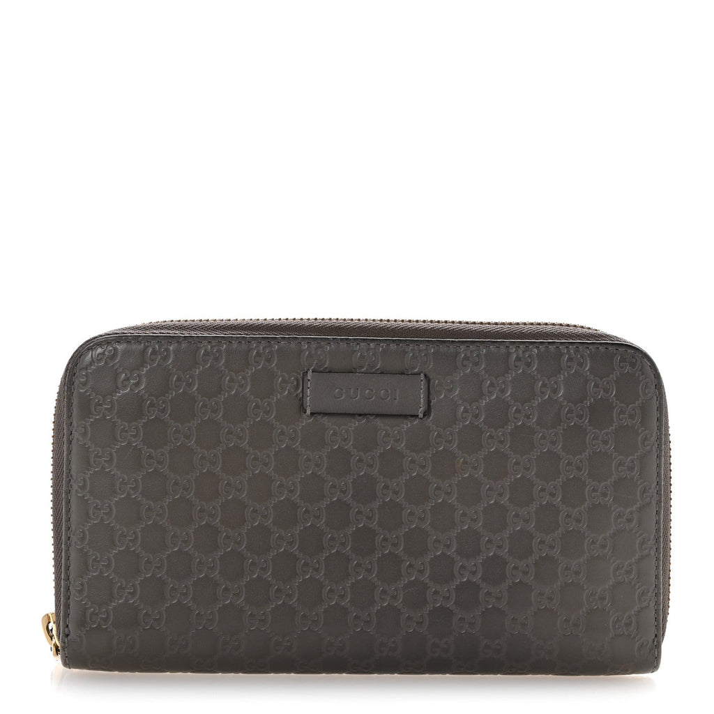 Microguccissima Zip Around Wallet Grey £¨ Direct shipment via from wholesalehk.shop