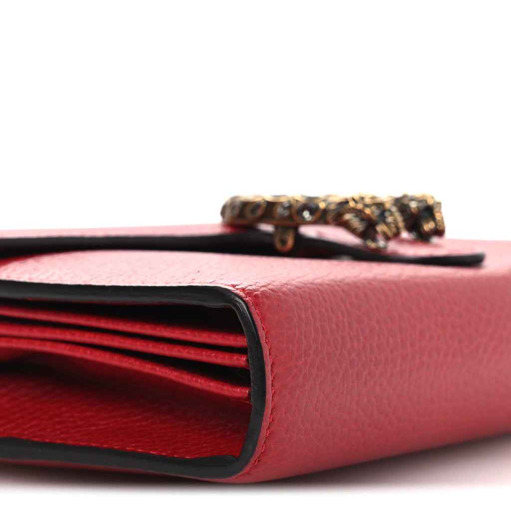 Calfskin Mini Dionysus Chain Wallet Hibiscus Red wholesalehk.shop