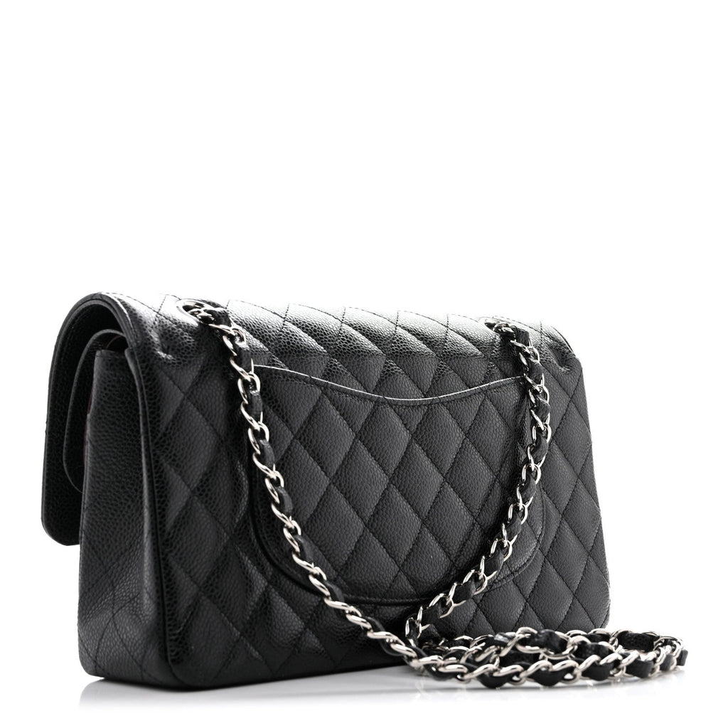 Caviar Quilted Medium Double Flap Black wholesalehk.shop