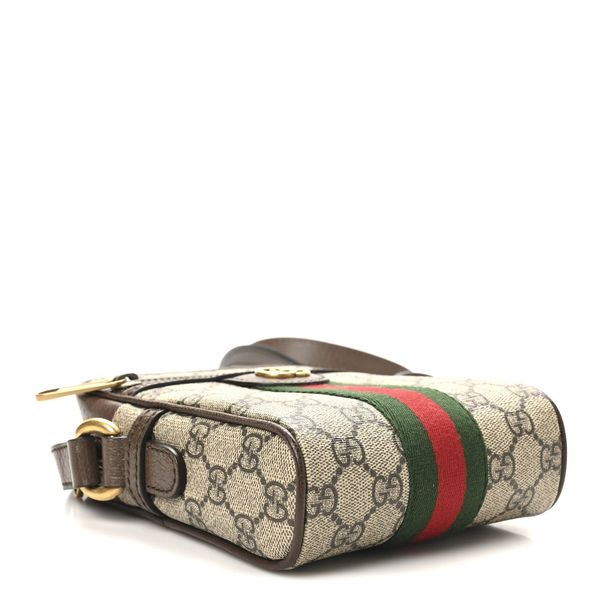 GG Supreme Monogram Web Mini Ophidia Messenger Brown wholesalehk.shop