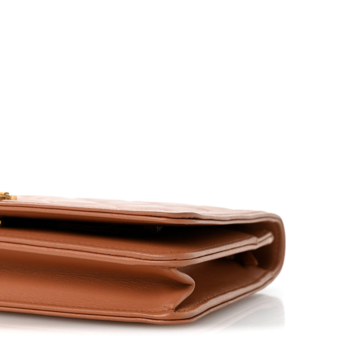 Lambskin Quilted Boy Wallet On Chain WOC Beige wholesalehk.shop