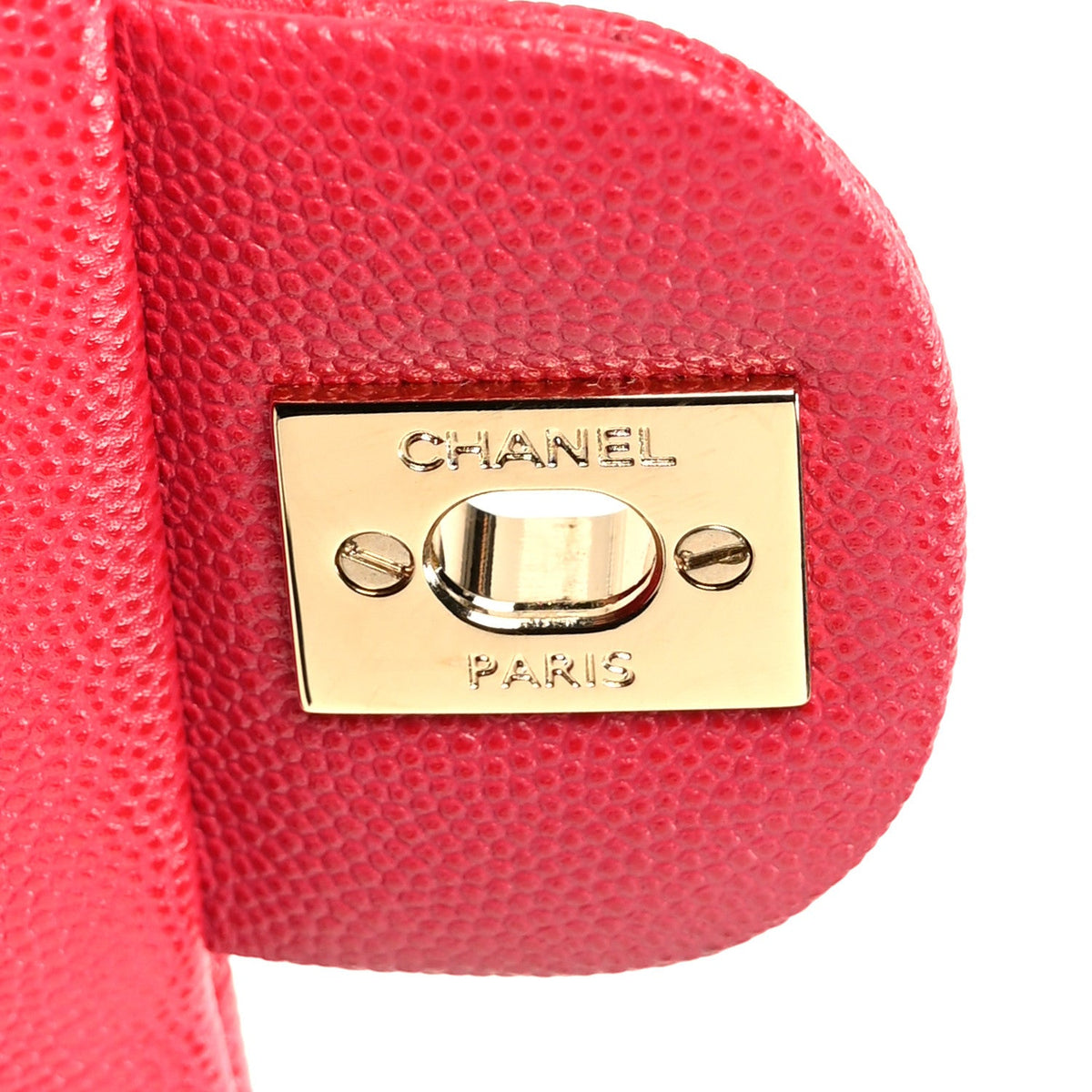 Caviar Quilted Small Double Flap Dark Pink wholesalehk.shop