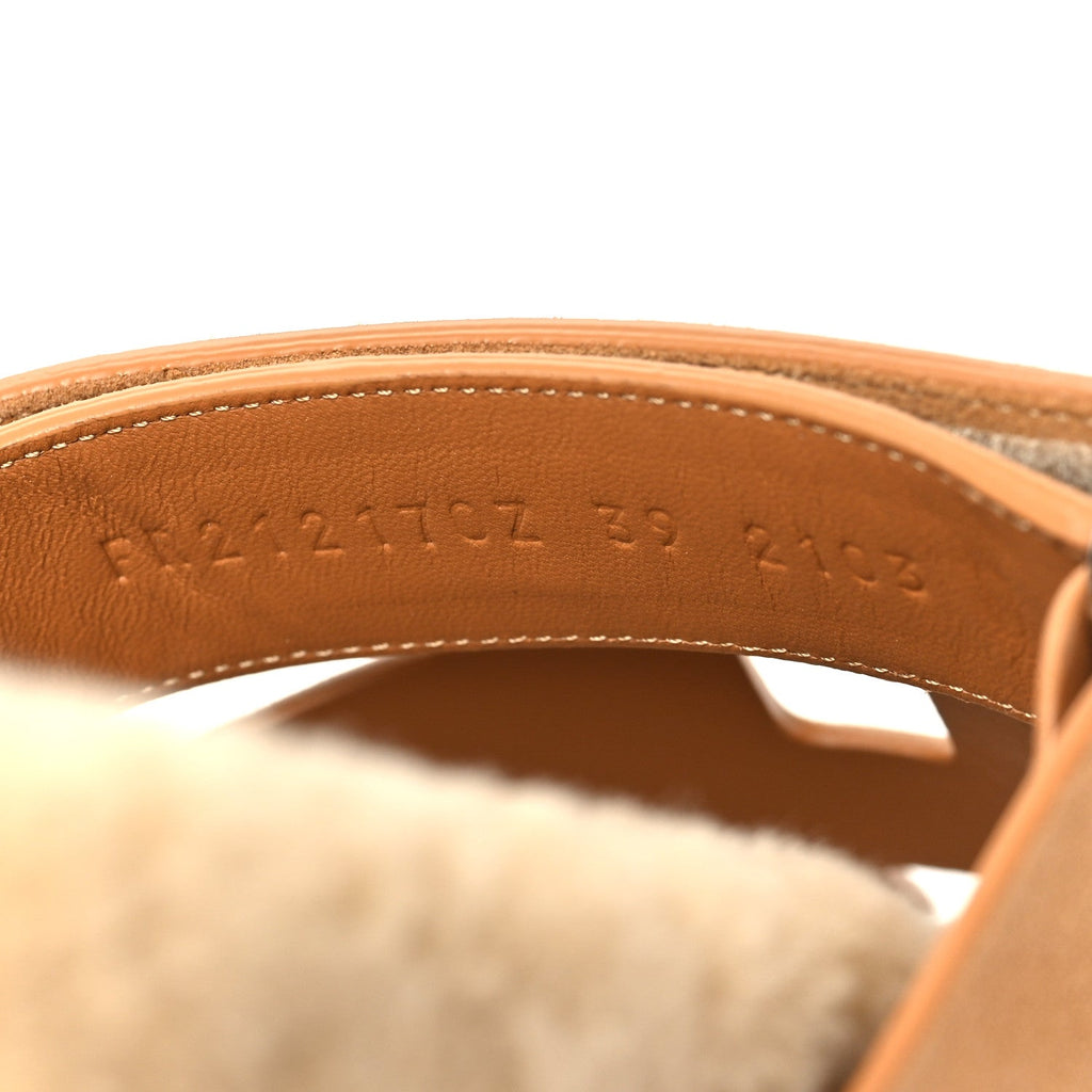 Suede Goatskin Woolskin Womens Chypre Sandals 39 Golden Beige wholesalehk.shop