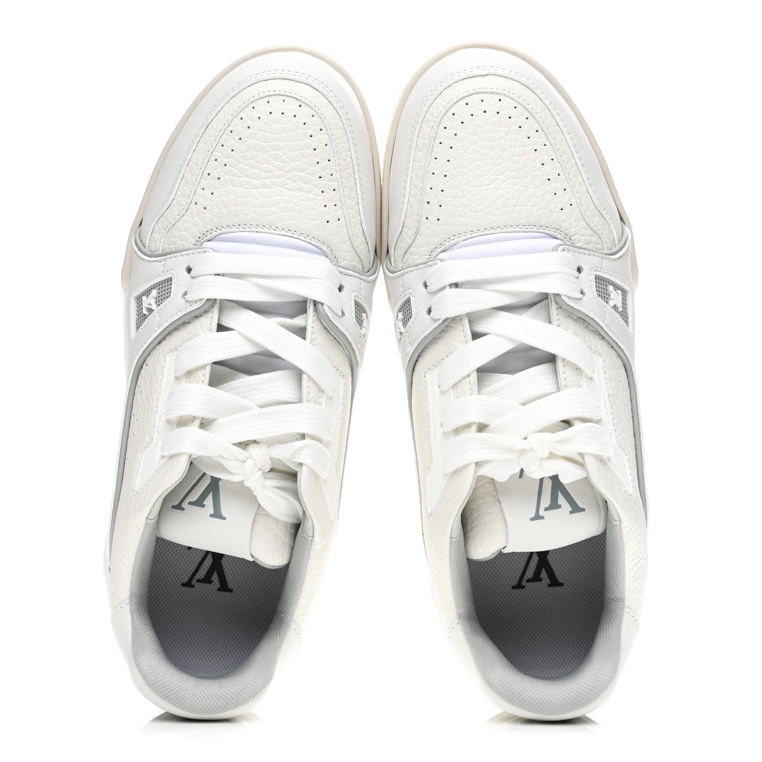 Grained Calfskin Womens LV Trainer Sneakers 37 White £¨ Direct shipment via from wholesalehk.shop