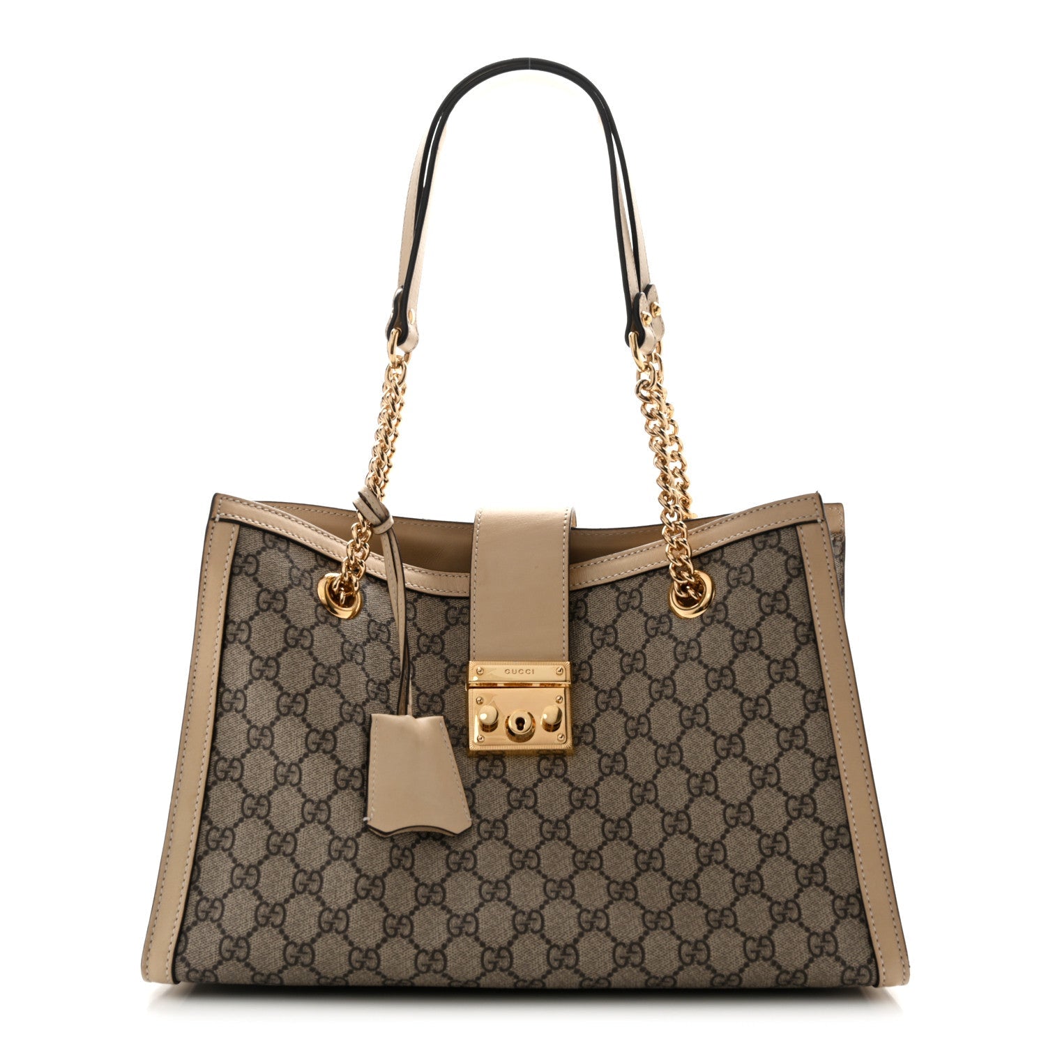 GG Supreme Monogram Medium Padlock Tote White £¨ Direct shipment via from wholesalehk.shop
