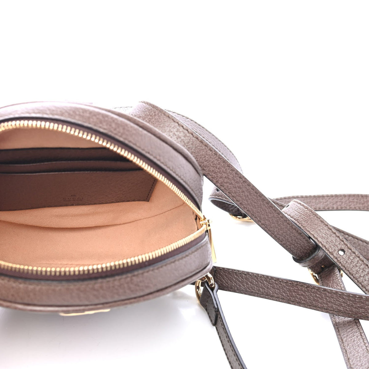 GG Supreme Monogram Web Mini Ophidia Round Backpack Brown wholesalehk.shop