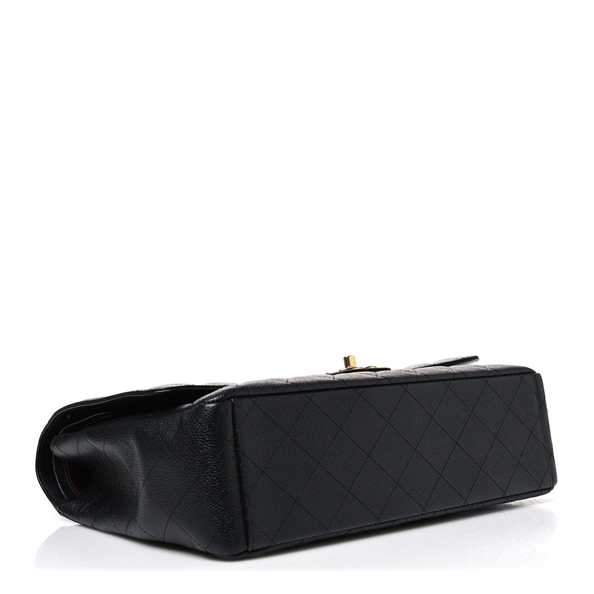 Caviar Quilted Maxi Double Flap Black wholesalehk.shop