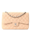 Caviar Quilted Jumbo Double Flap Beige Clair wholesalehk.shop