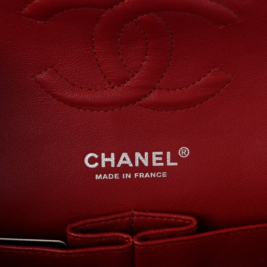 Caviar Quilted Medium Double Flap Red wholesalehk.shop