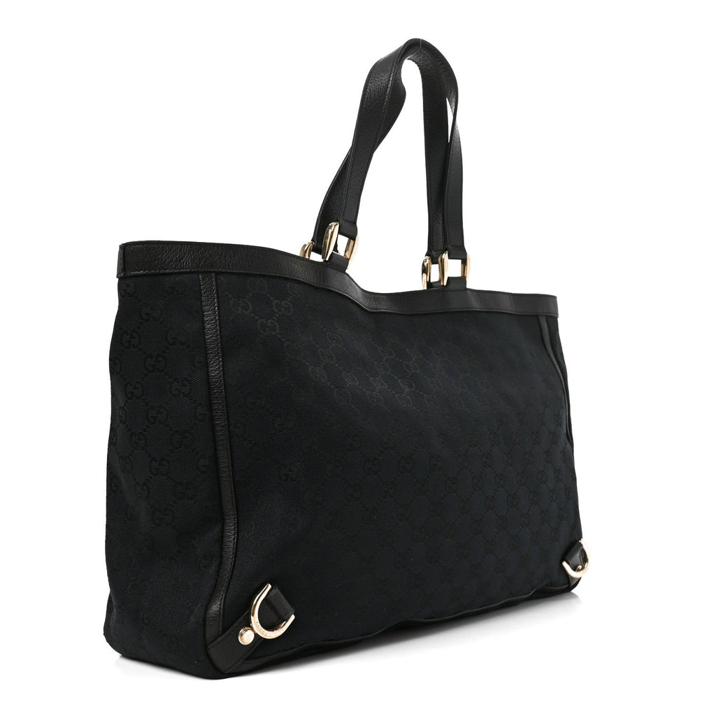 Monogram Large Abbey Tote Black wholesalehk.shop