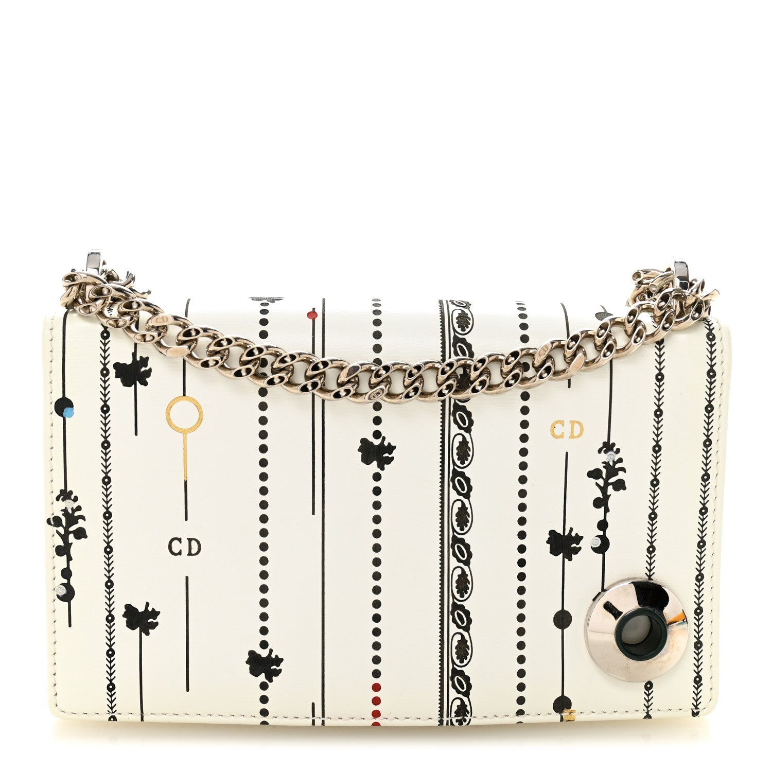 Calfskin Printed Mini Diorama Flap Bag White ¡§ Direct shipment via from wholesalehk.shop