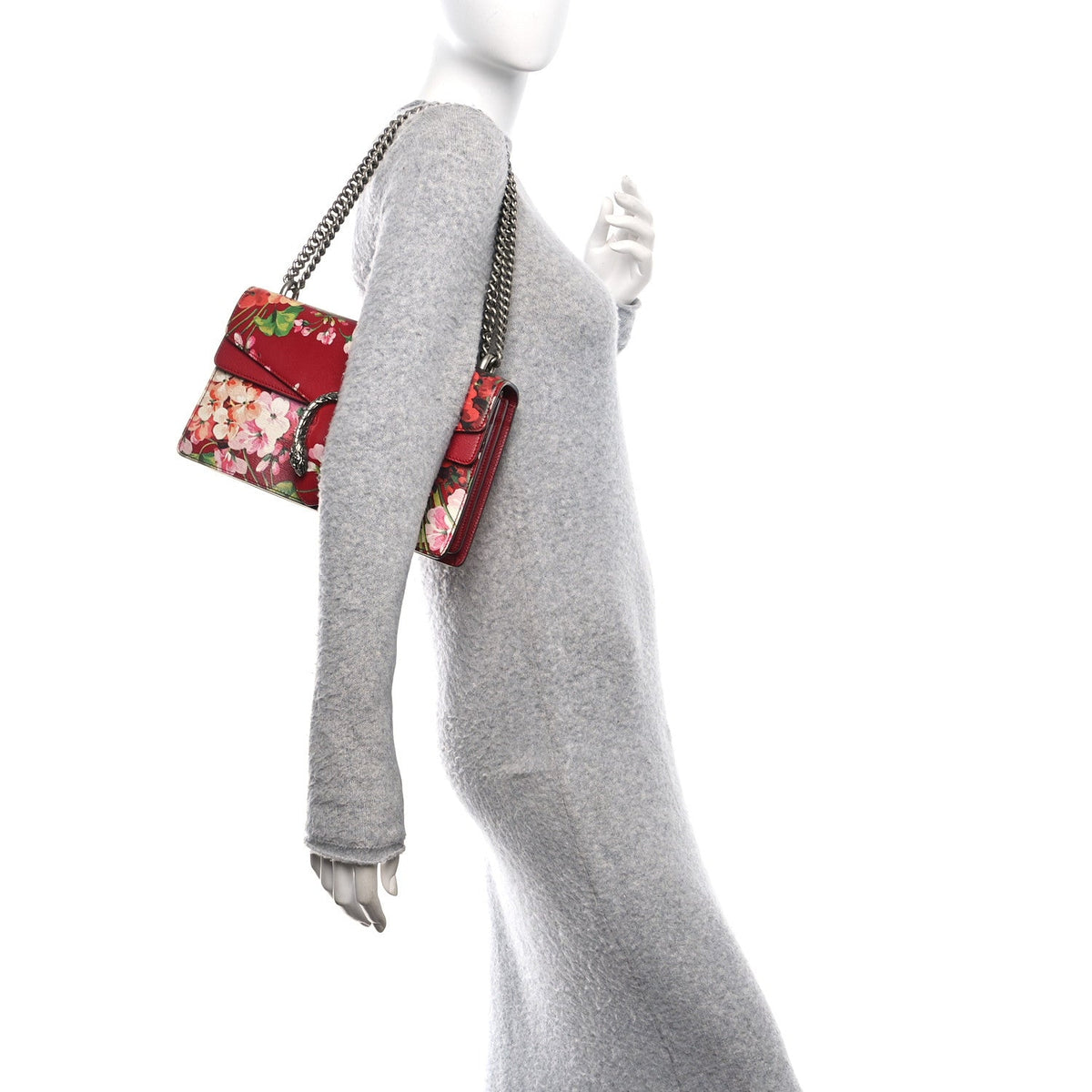 Calfskin Blooms Print Small Dionysus Shoulder Bag Romantic Cherry Multicolor wholesalehk.shop
