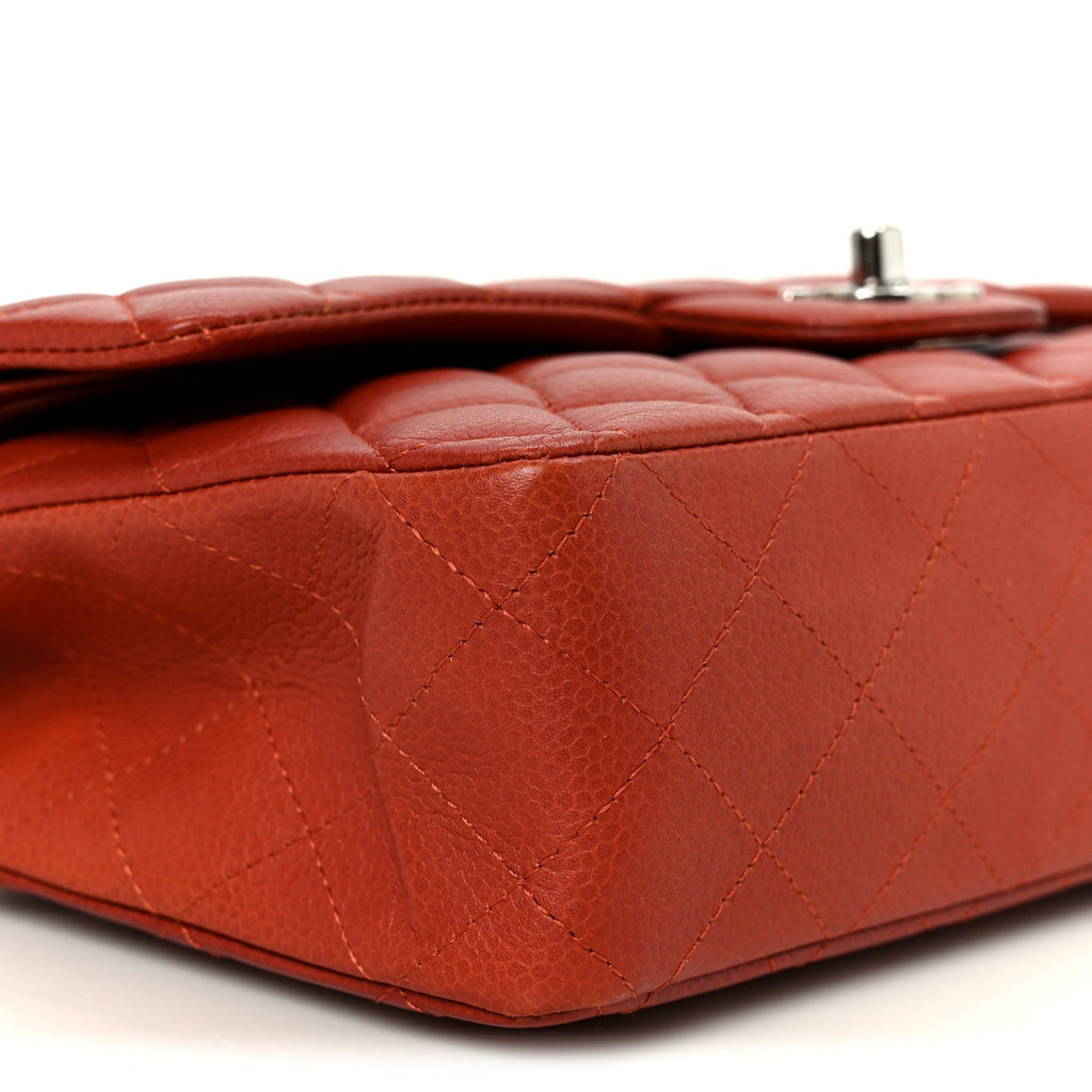 Caviar Quilted Medium Double Flap Red wholesalehk.shop