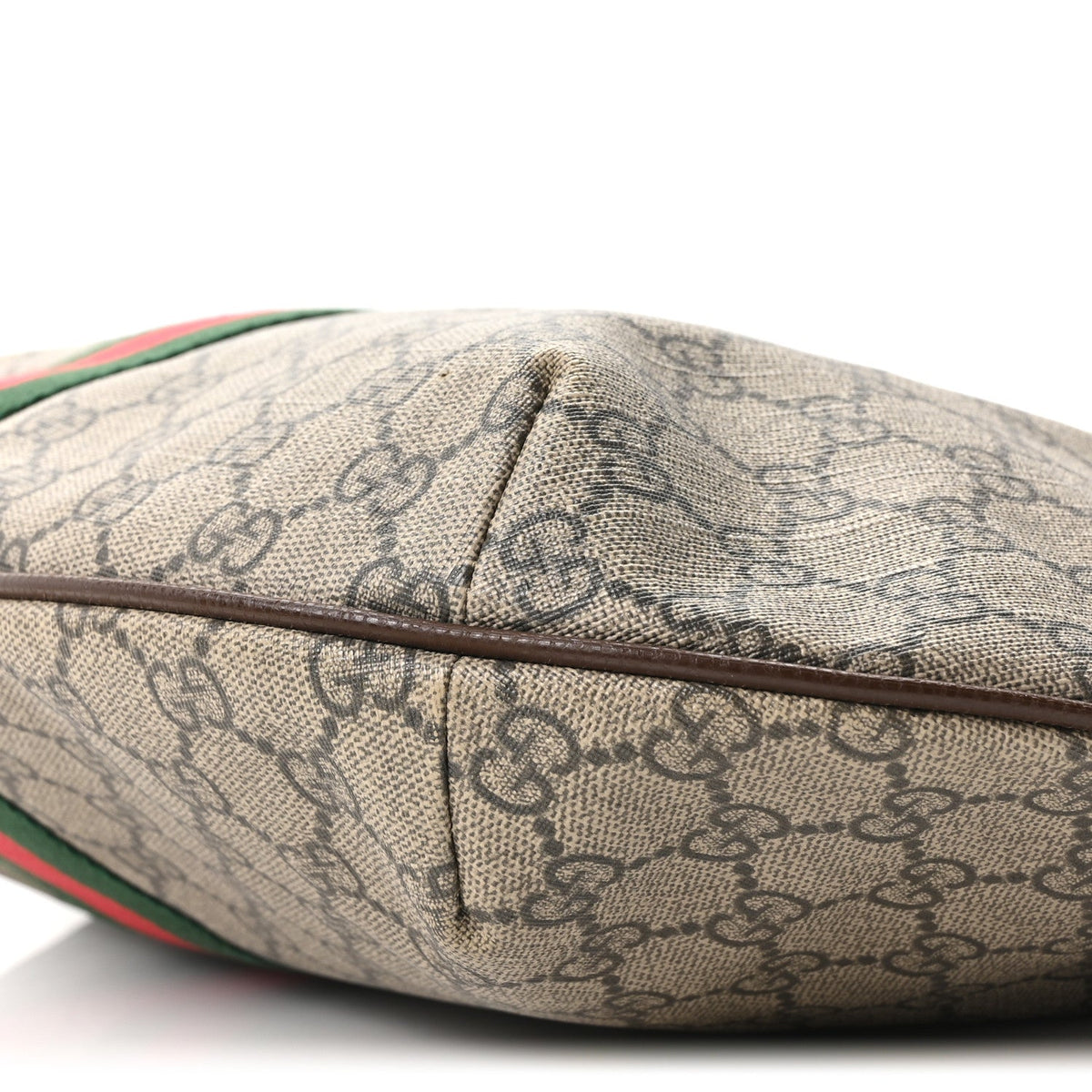 GG Supreme Monogram Web Ophidia Half Moon Hobo Brown wholesalehk.shop
