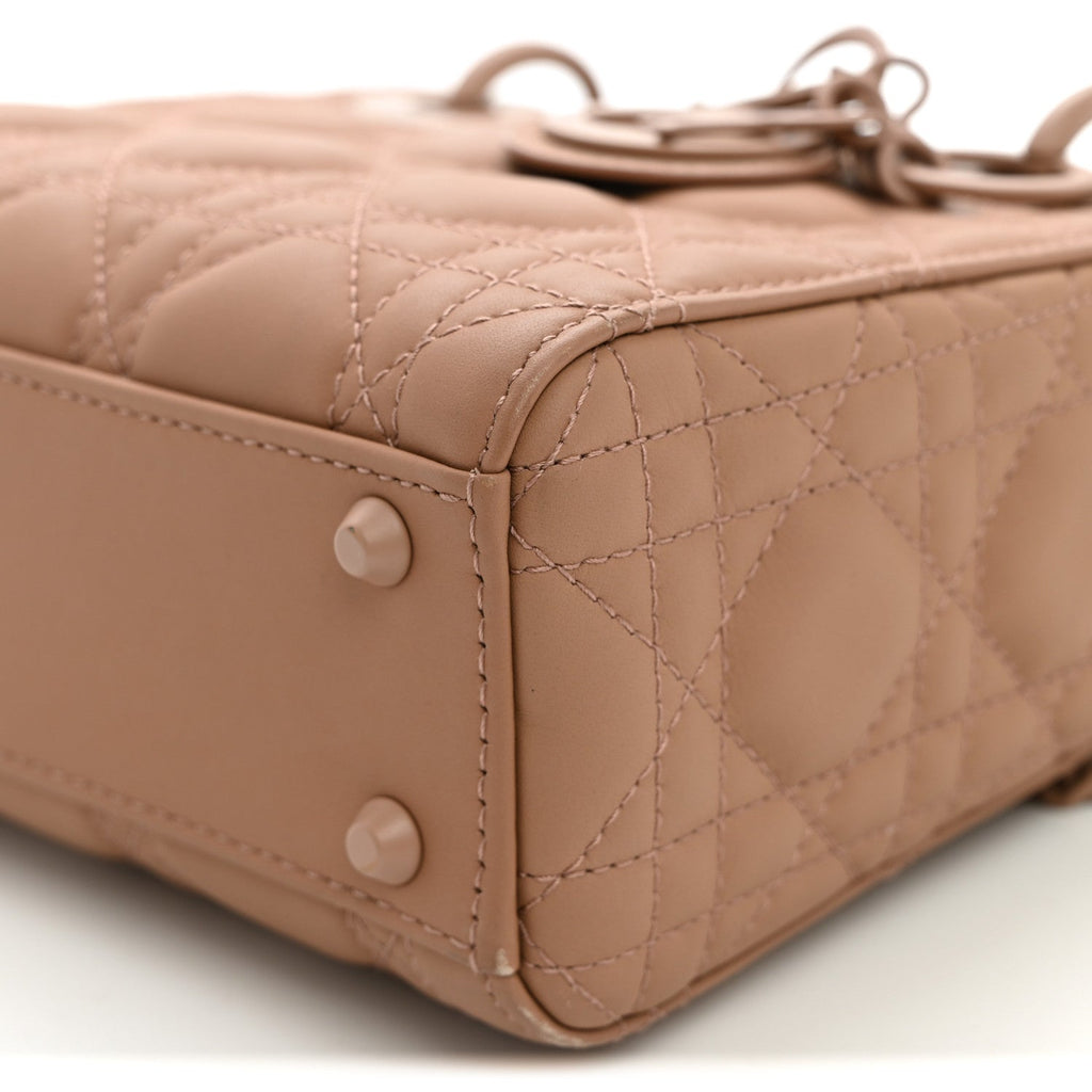 Ultra Matte Calfskin Cannage Mini Lady Dior Light Beige wholesalehk.shop