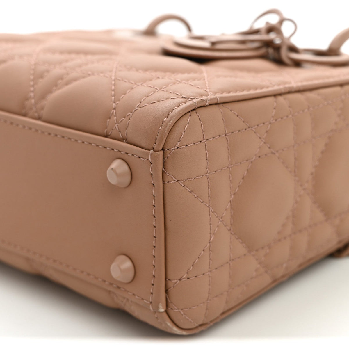 Ultra Matte Calfskin Cannage Mini Lady Dior Light Beige wholesalehk.shop