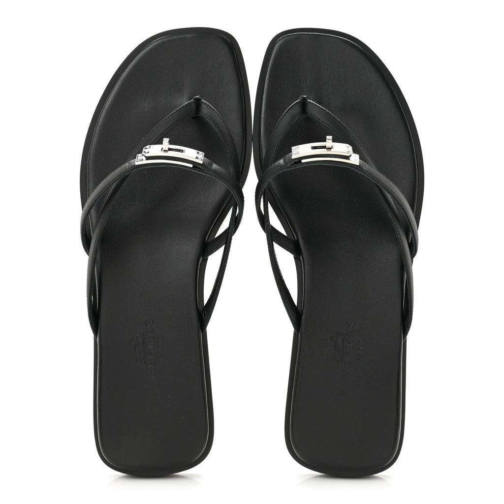 Calfskin Miss Sandals 37 Black wholesalehk.shop