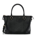 Soft Microguccissima Small Zippered Satchel Black £¨ Direct shipment via from wholesalehk.shop