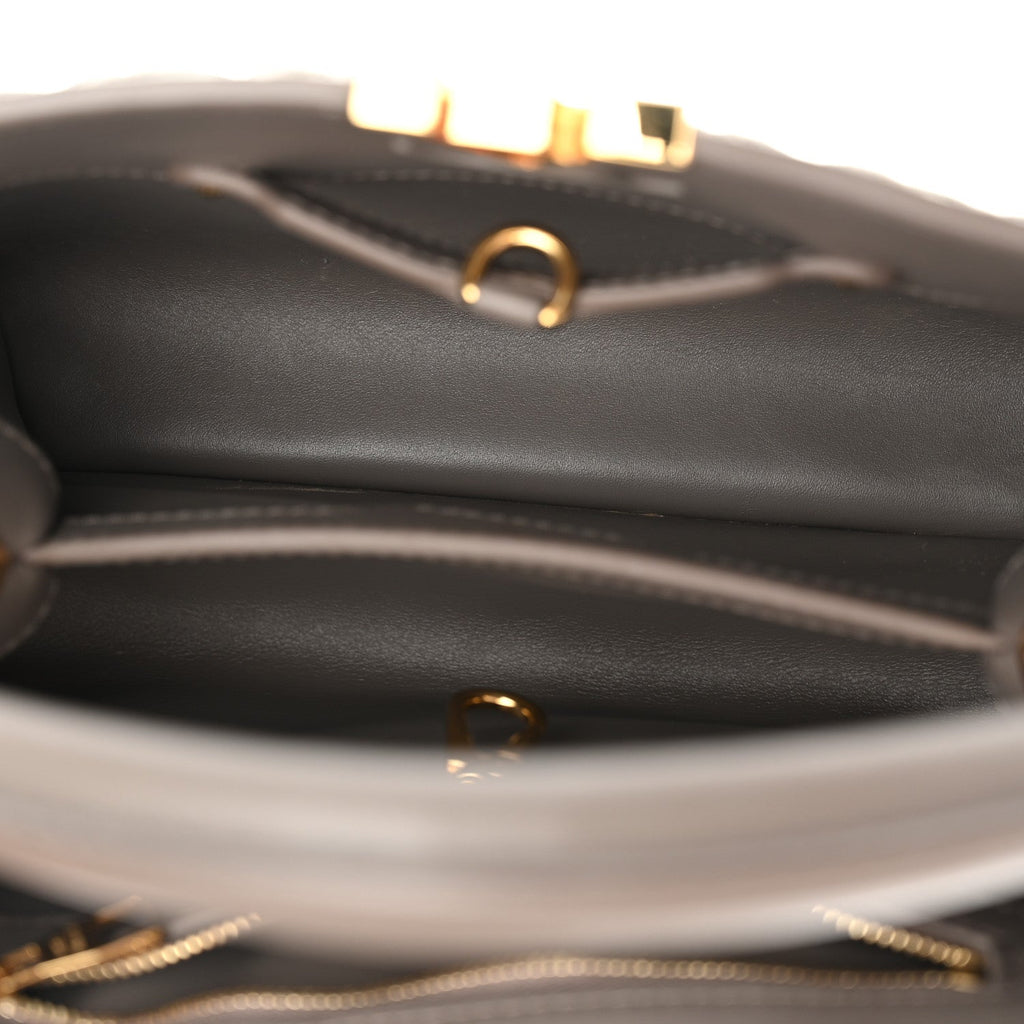 Calfskin Since 1854 Embroidered Capucines BB Ecru Taupe £¨ Direct shipment via from wholesalehk.shop