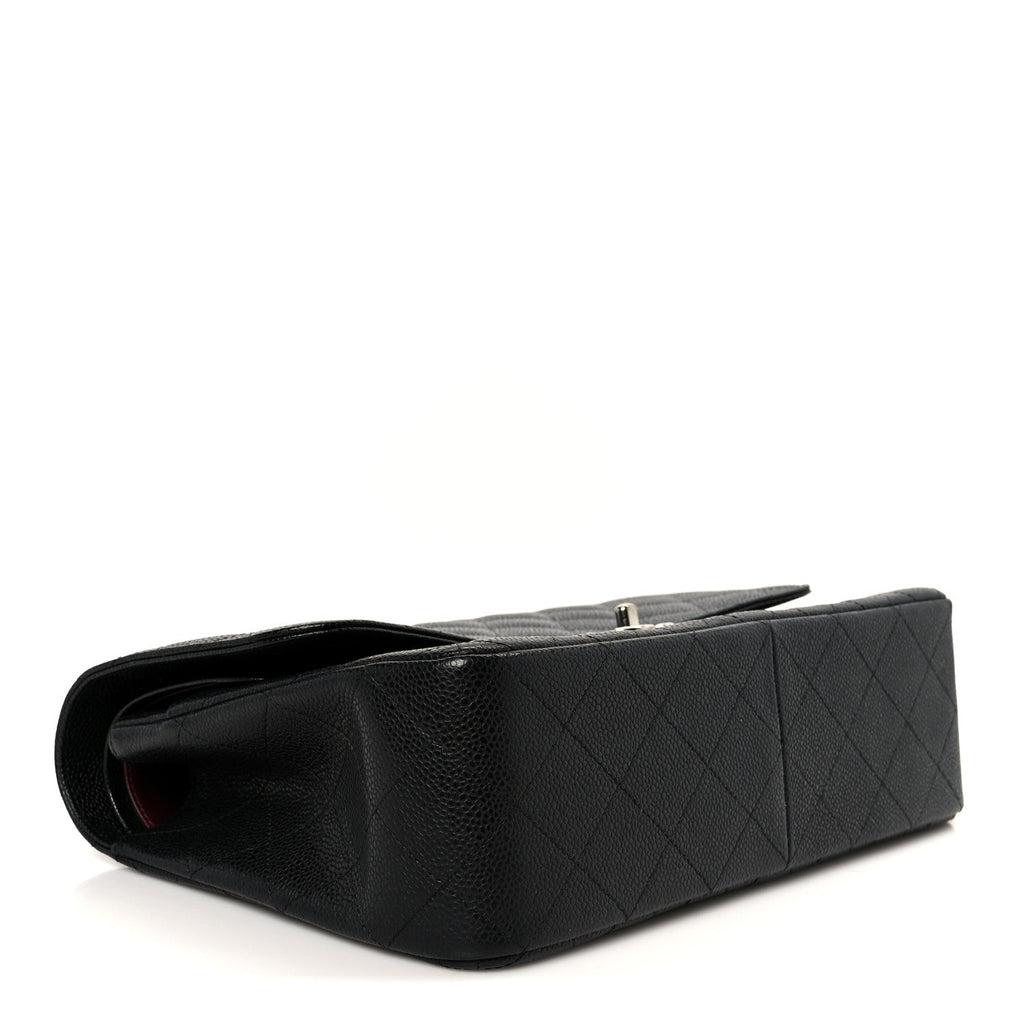 Caviar Quilted Jumbo Double Flap Black wholesalehk.shop