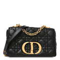 Calfskin Cannage Small Caro Bag Black wholesalehk.shop