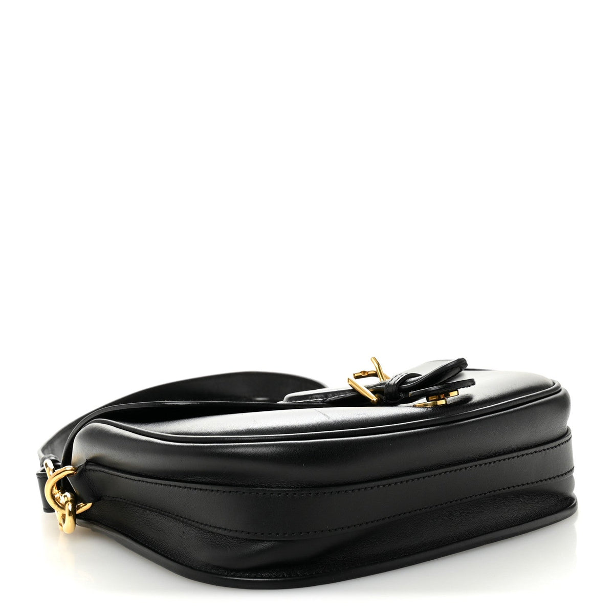 Box Calfskin Medium Bobby Flap Black wholesalehk.shop
