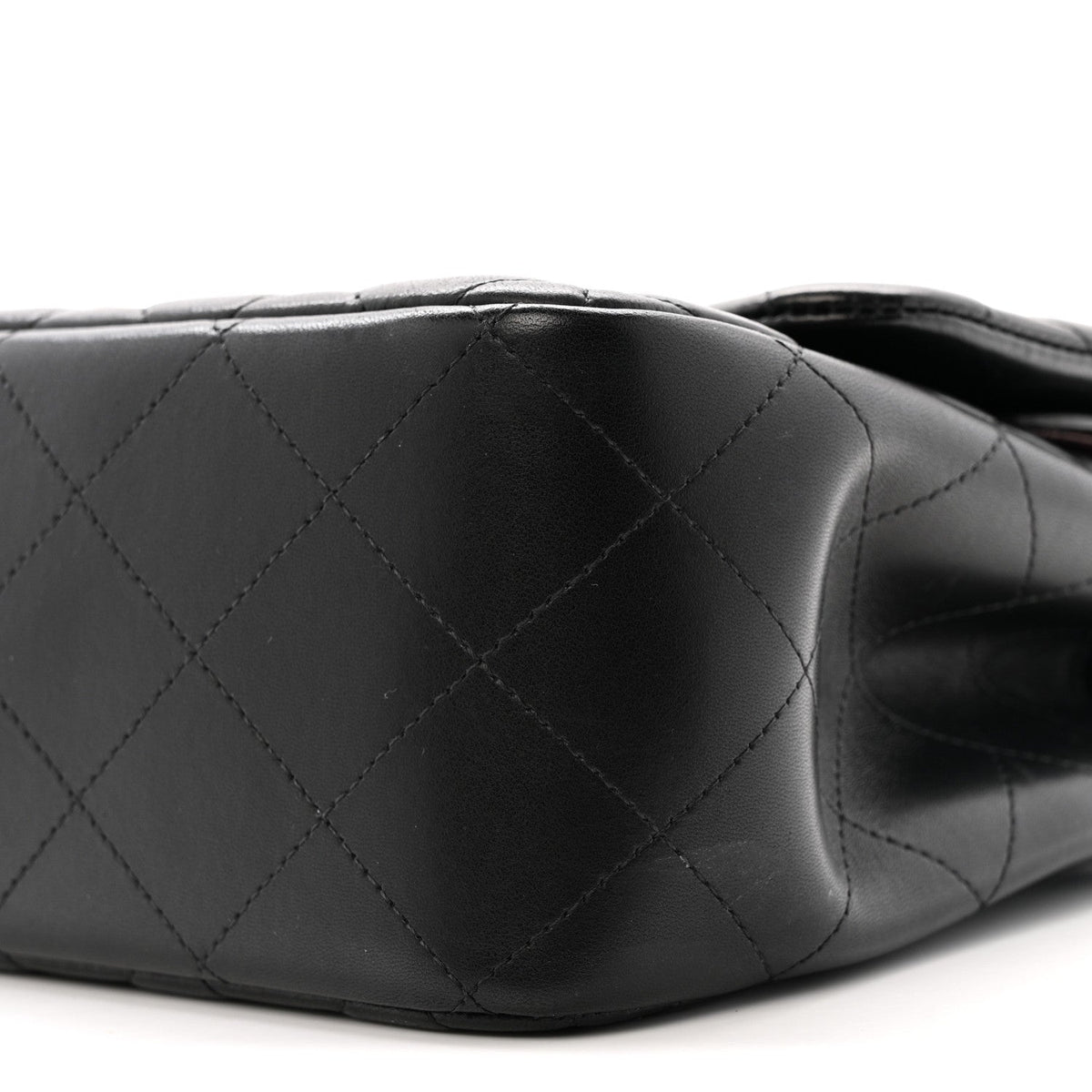 Lambskin Quilted Jumbo Double Flap Black wholesalehk.shop