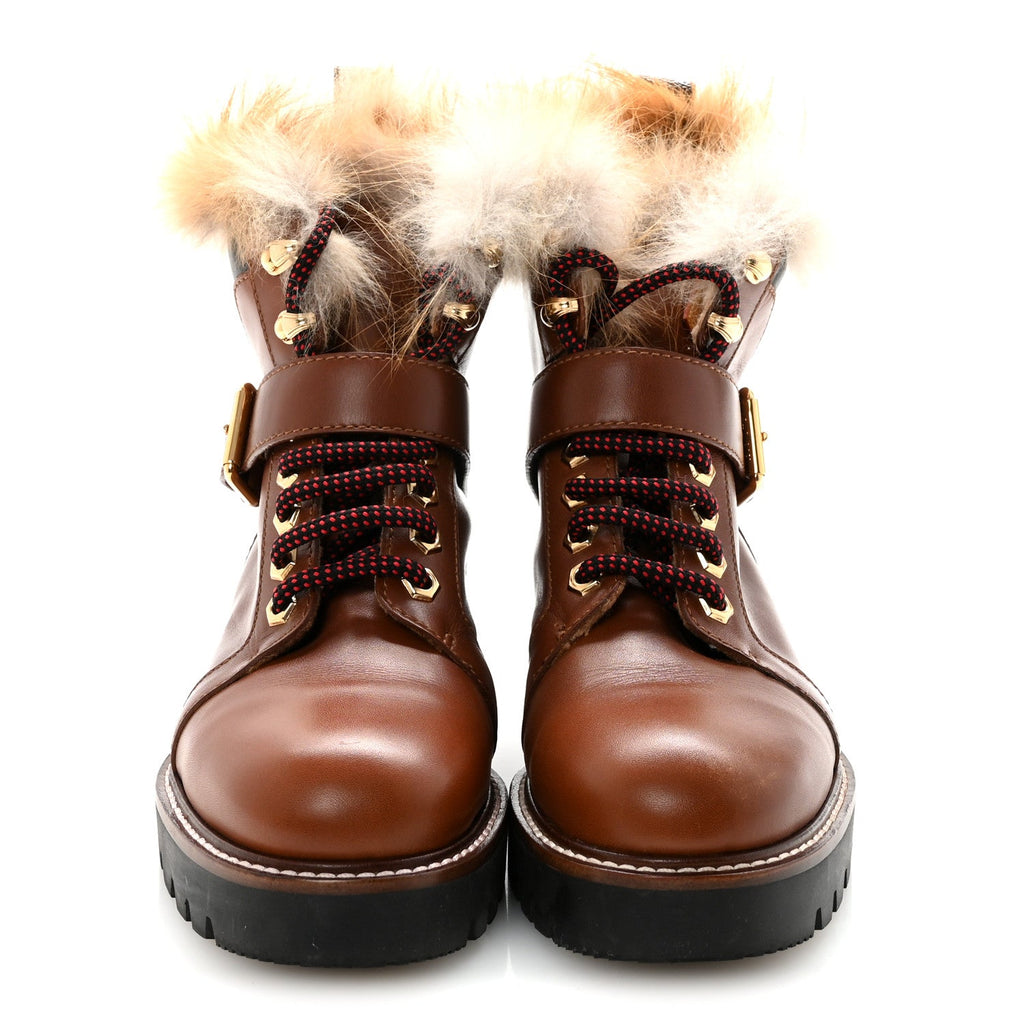 Calfskin Fur Territory Flat Ranger Combat Boots 37 Cognac £¨ Direct shipment via from wholesalehk.shop