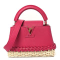 Rattan Taurillon Capucines Mini Magenta £¨ Direct shipment via from wholesalehk.shop