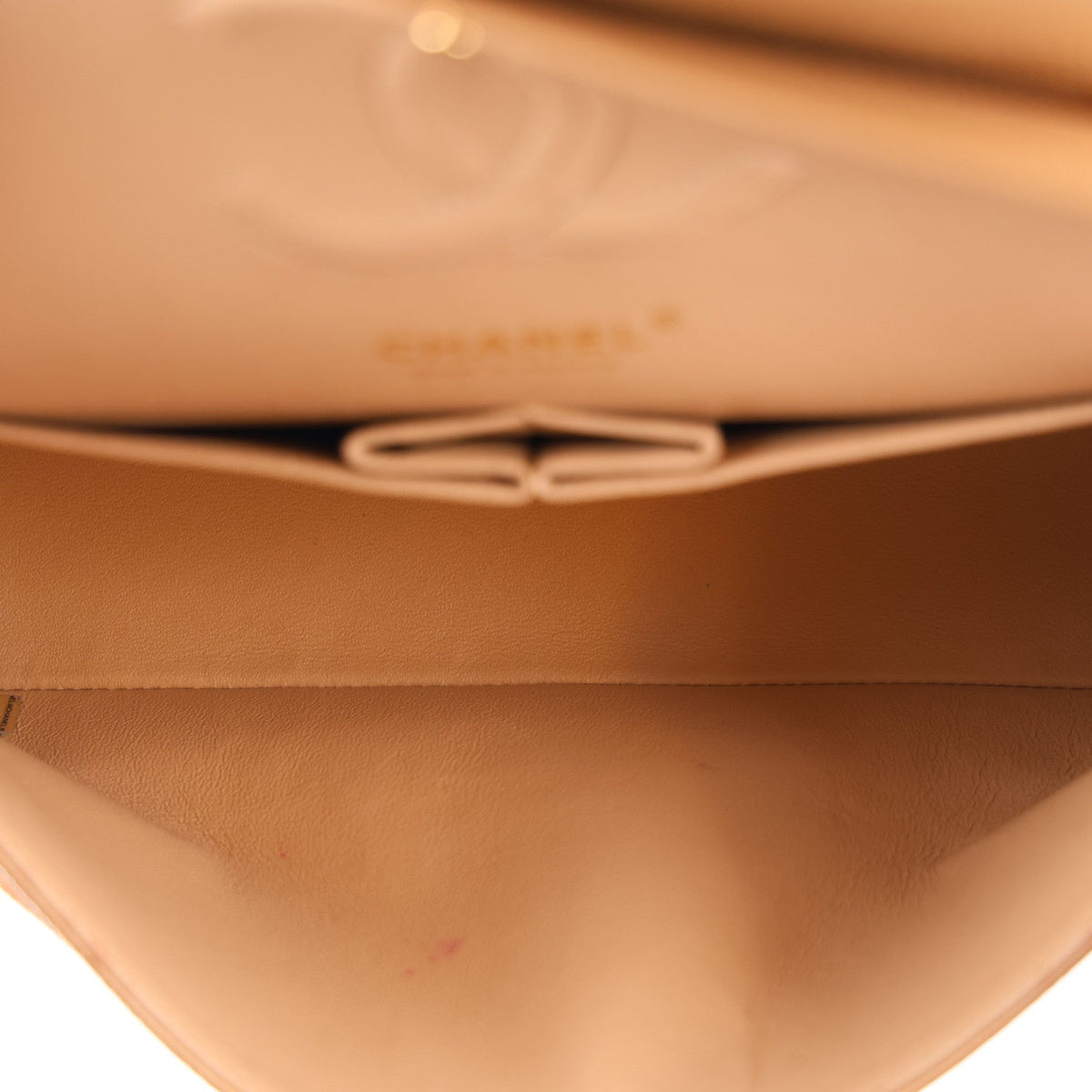 Caviar Quilted Medium Double Flap Beige wholesalehk.shop