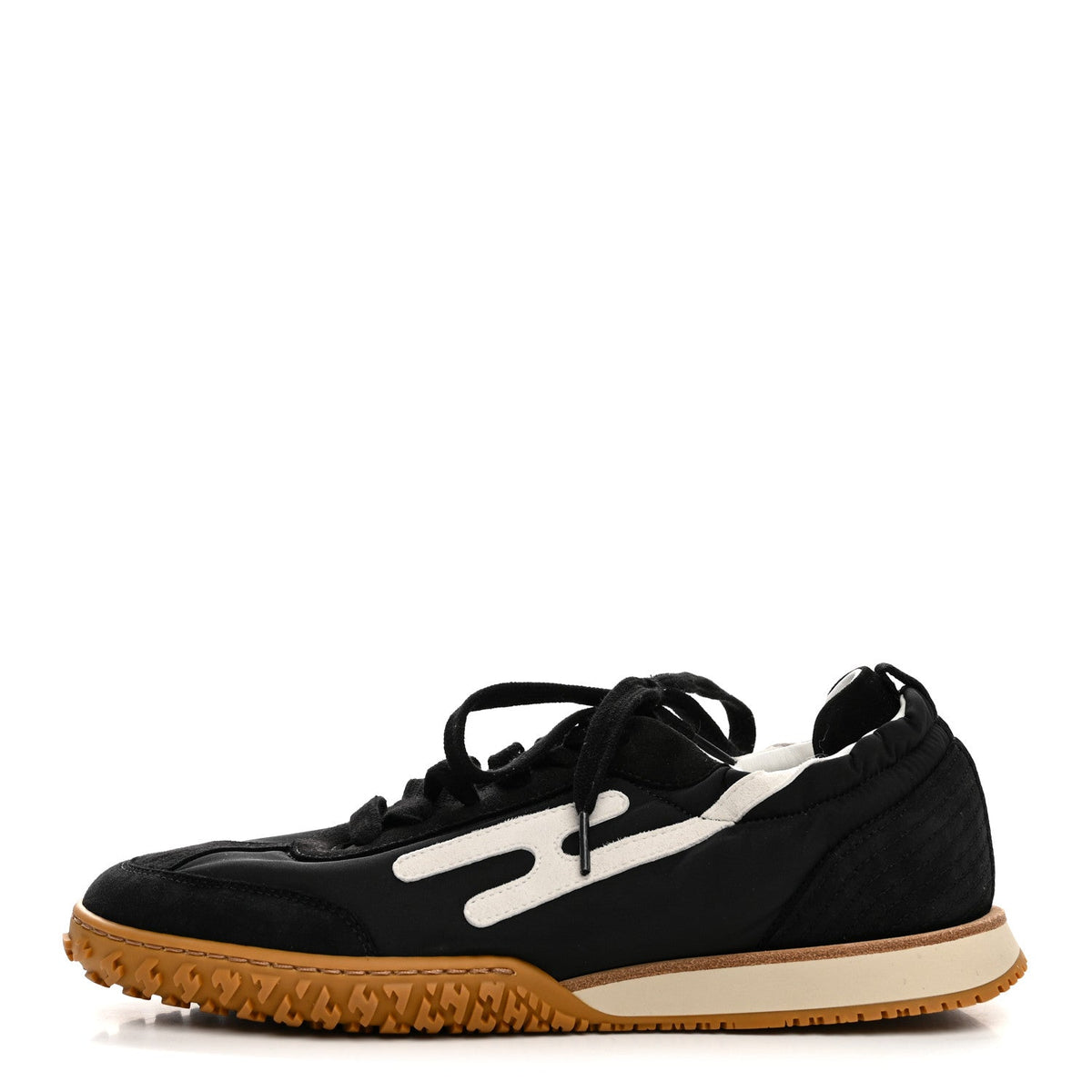 Parachute Fabric Suede Goatskin Jet Sneakers 38.5 Black White wholesalehk.shop