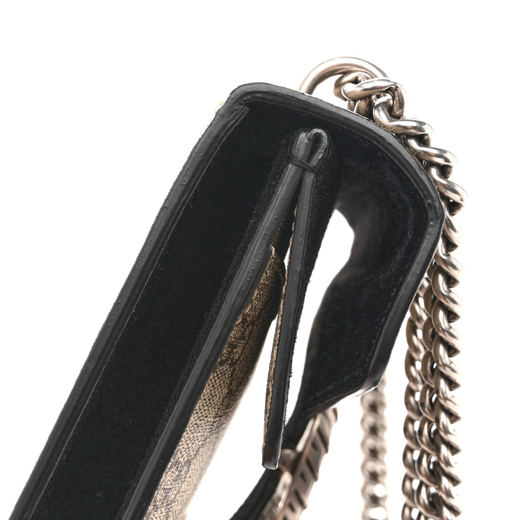 GG Supreme Monogram Mini Dionysus Shoulder Bag Black wholesalehk.shop