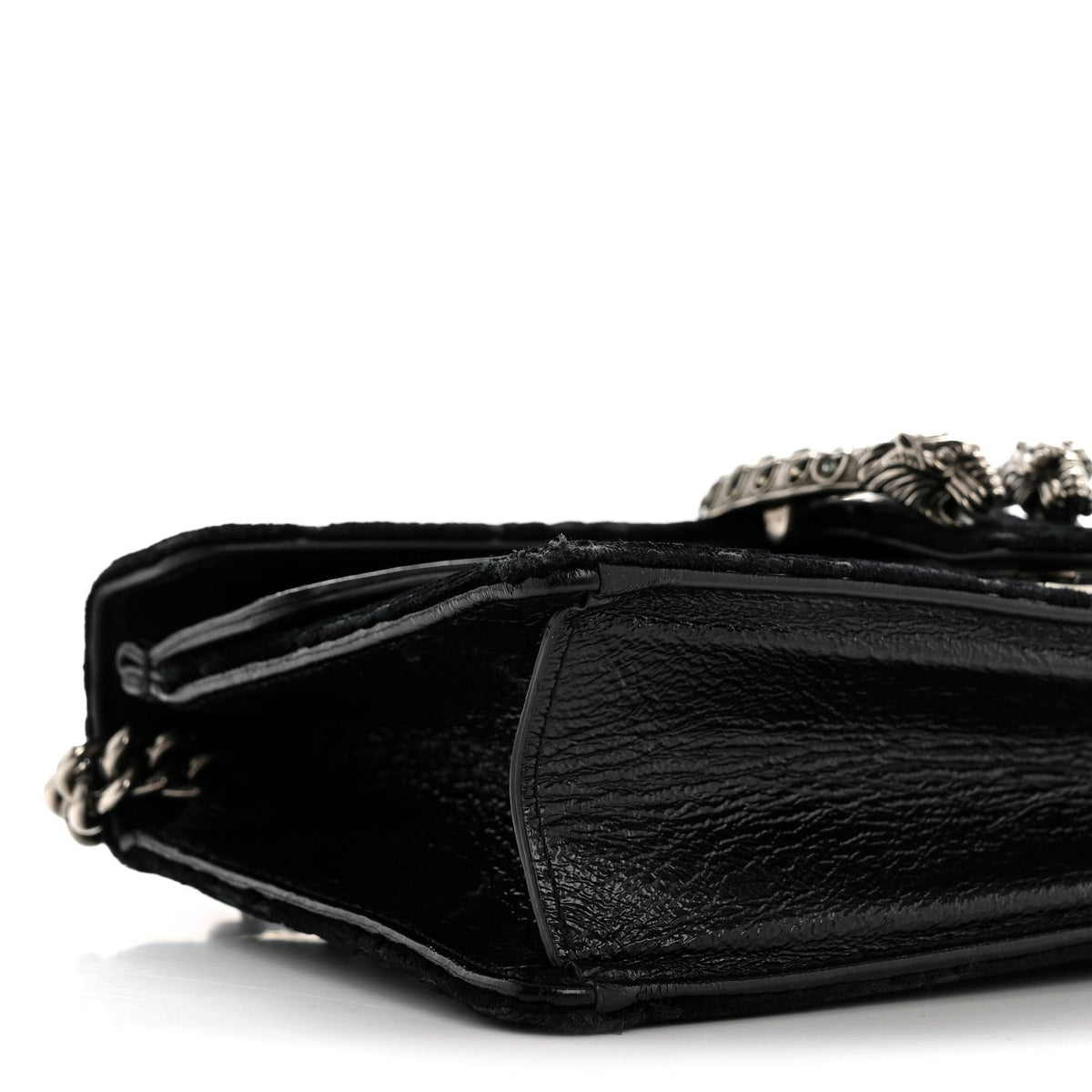 Velvet Skipper Crystal GG Monogram Small Dionysus Shoulder Bag Black Black Diamond wholesalehk.shop