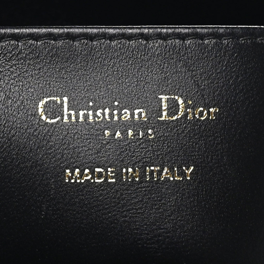 Calfskin Macrocannage Miss Caro Diorling Mini Bag with Chain Black wholesalehk.shop