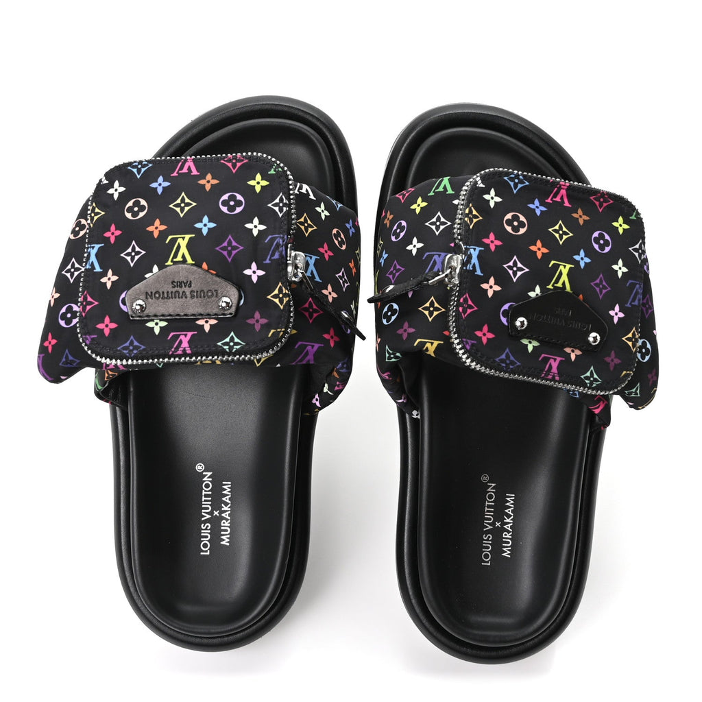 LV X TM Monogram Multicolor Pool Pillow Flat Comfort Mule 35 Black £¨ Direct shipment via from wholesalehk.shop