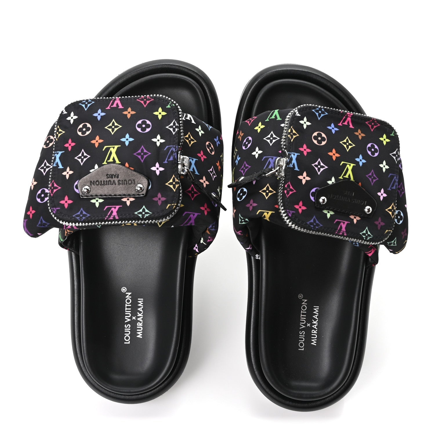 LV X TM Monogram Multicolor Pool Pillow Flat Comfort Mule 35 Black £¨ Direct shipment via from wholesalehk.shop