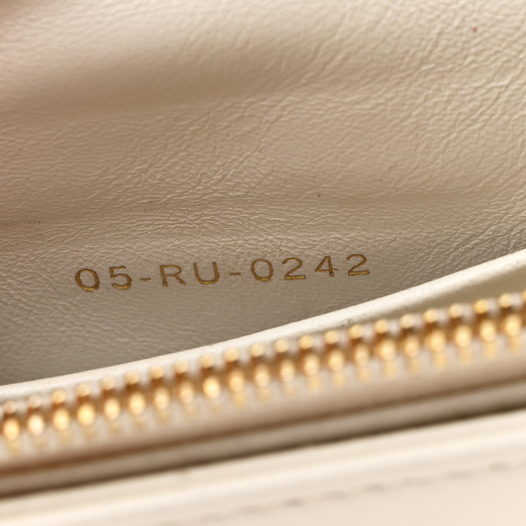 Calfskin Macrocannage Mini Caro Bag White wholesalehk.shop