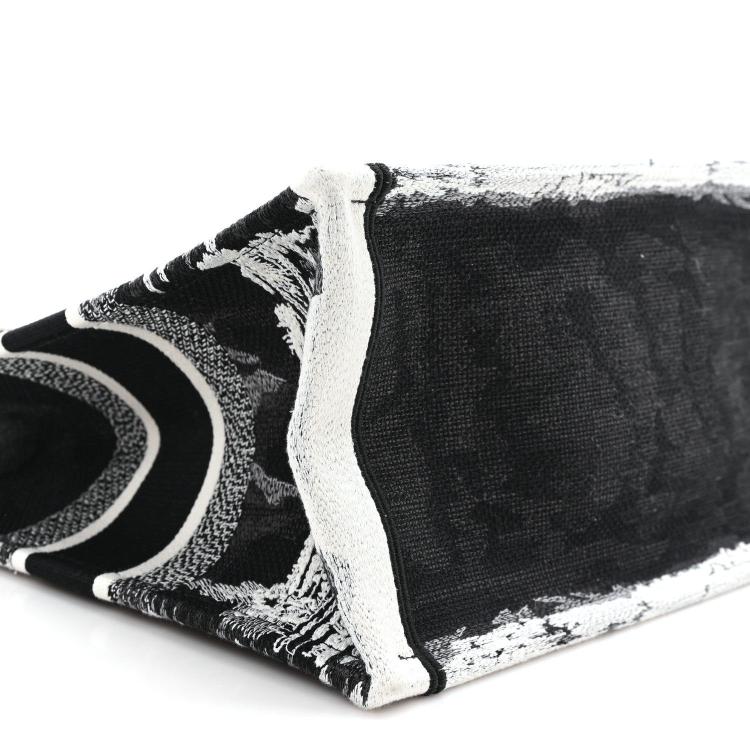 Canvas Embroidered Medium Paris Book Tote Black White £¨ Direct shipment via from wholesalehk.shop