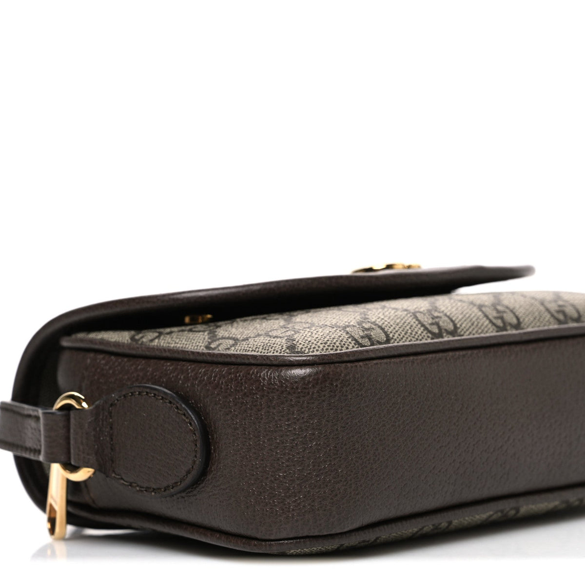 GG Supreme Monogram Textured Dollar Calfskin Mini Ophidia Flap Shoulder Bag Beige Ebony New Acero wholesalehk.shop