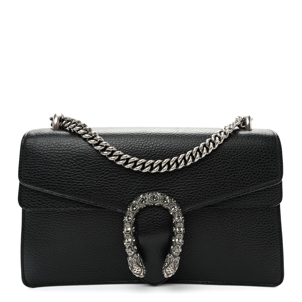 Pebbled Calfskin Small Dionysus Shoulder Bag Black wholesalehk.shop