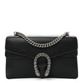 Pebbled Calfskin Small Dionysus Shoulder Bag Black wholesalehk.shop