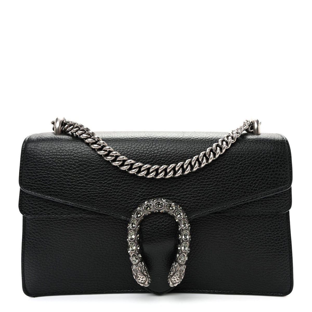 Pebbled Calfskin Small Dionysus Shoulder Bag Black wholesalehk.shop