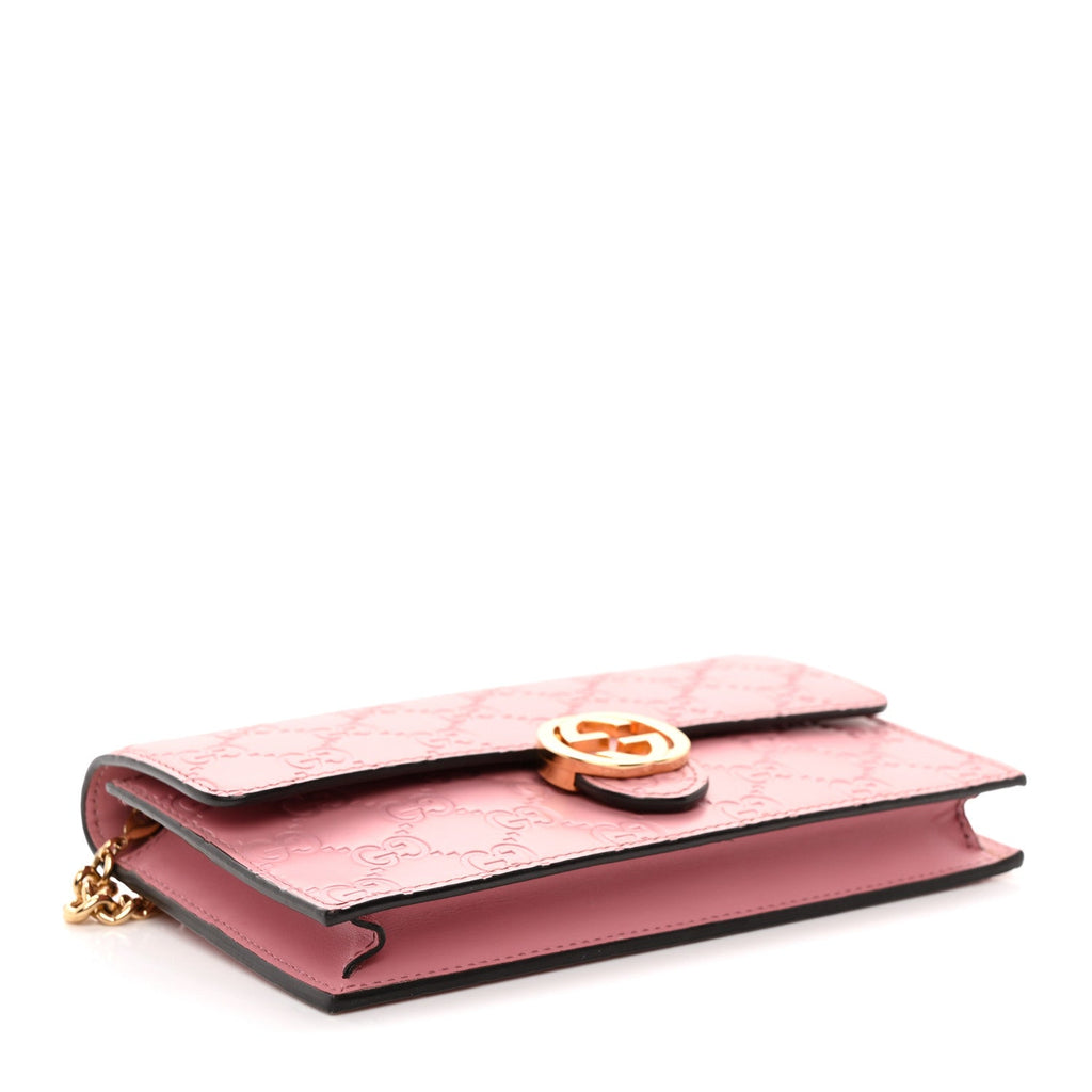 Guccissima Icon Chain Wallet Carmine Rose £¨ Direct shipment via from wholesalehk.shop